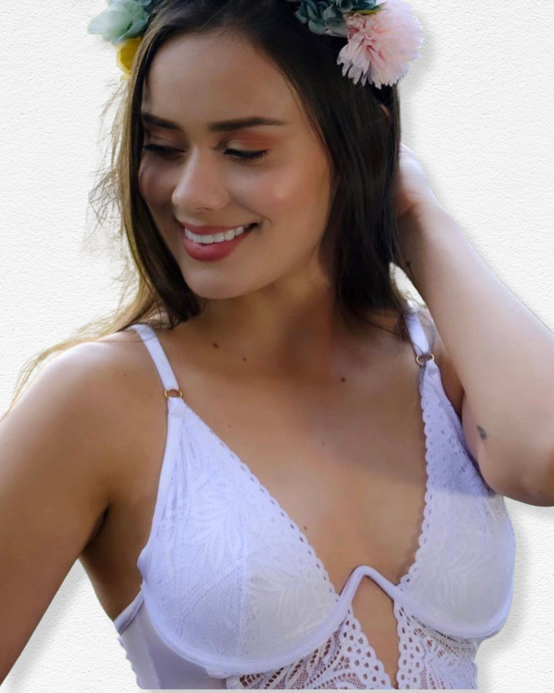 Body Sabrina - Encaje Blanco