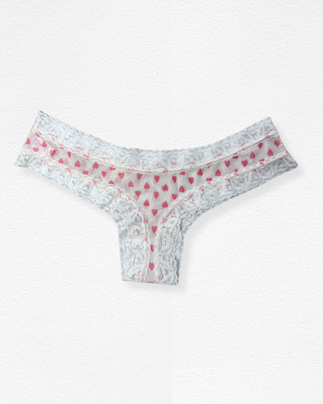 Panty Tanga de Malla con Encaje