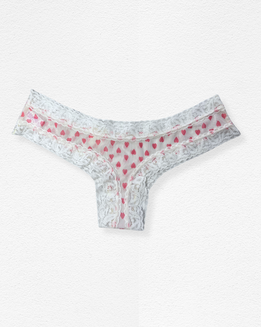 Panty Tanga de Malla con Encaje