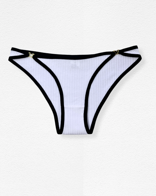 Panty rib con bordes contraste