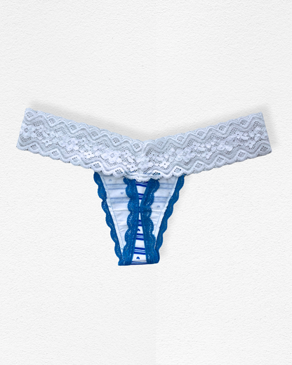 Panty hilo con fajón de encaje