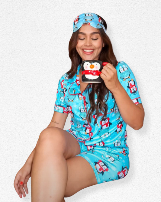 Set de Pijama Celeste Navidad