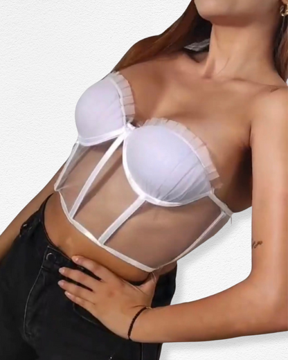 Set de Ropa Interior Gabriela - Transparencias Blanco