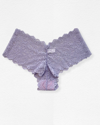 Panty cachetero de faja gruesa con encaje