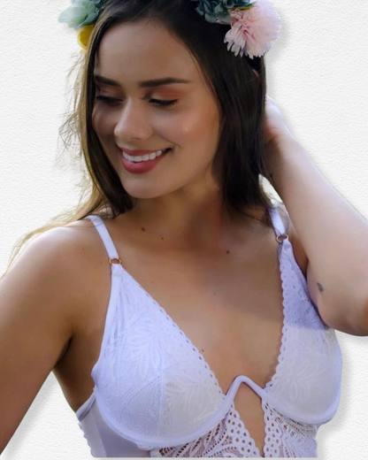 Body Sabrina - Encaje Blanco