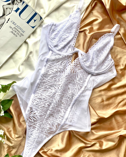 Body Sabrina - Encaje Blanco