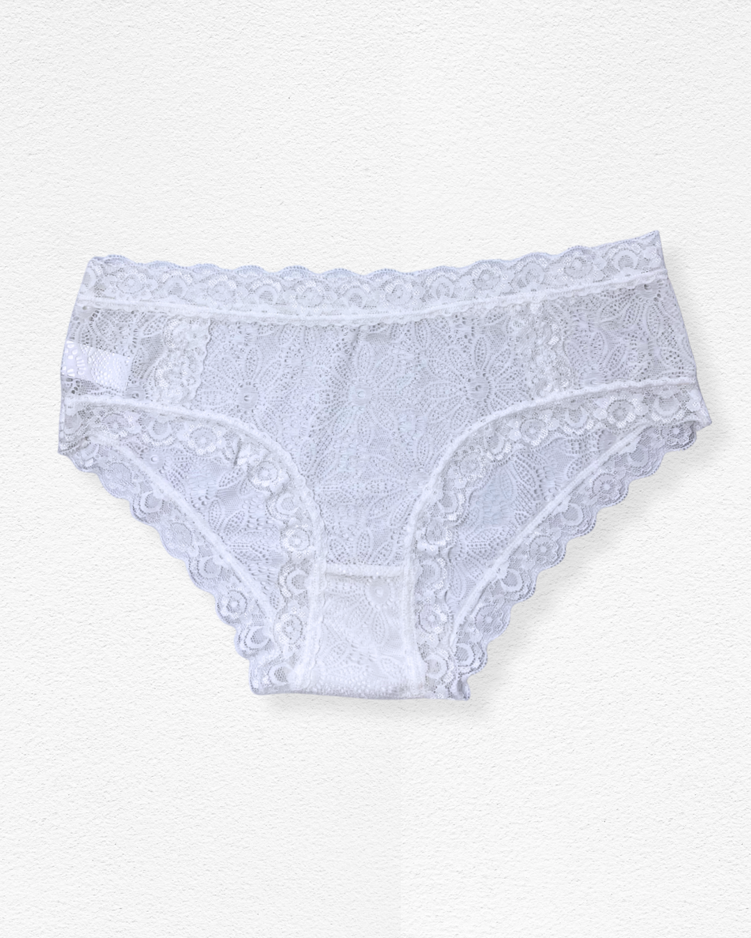 Panty cachetero de encaje floral