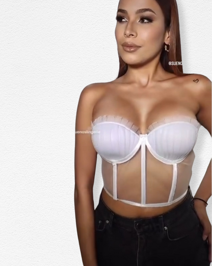 Set de Ropa Interior Gabriela - Transparencias Blanco