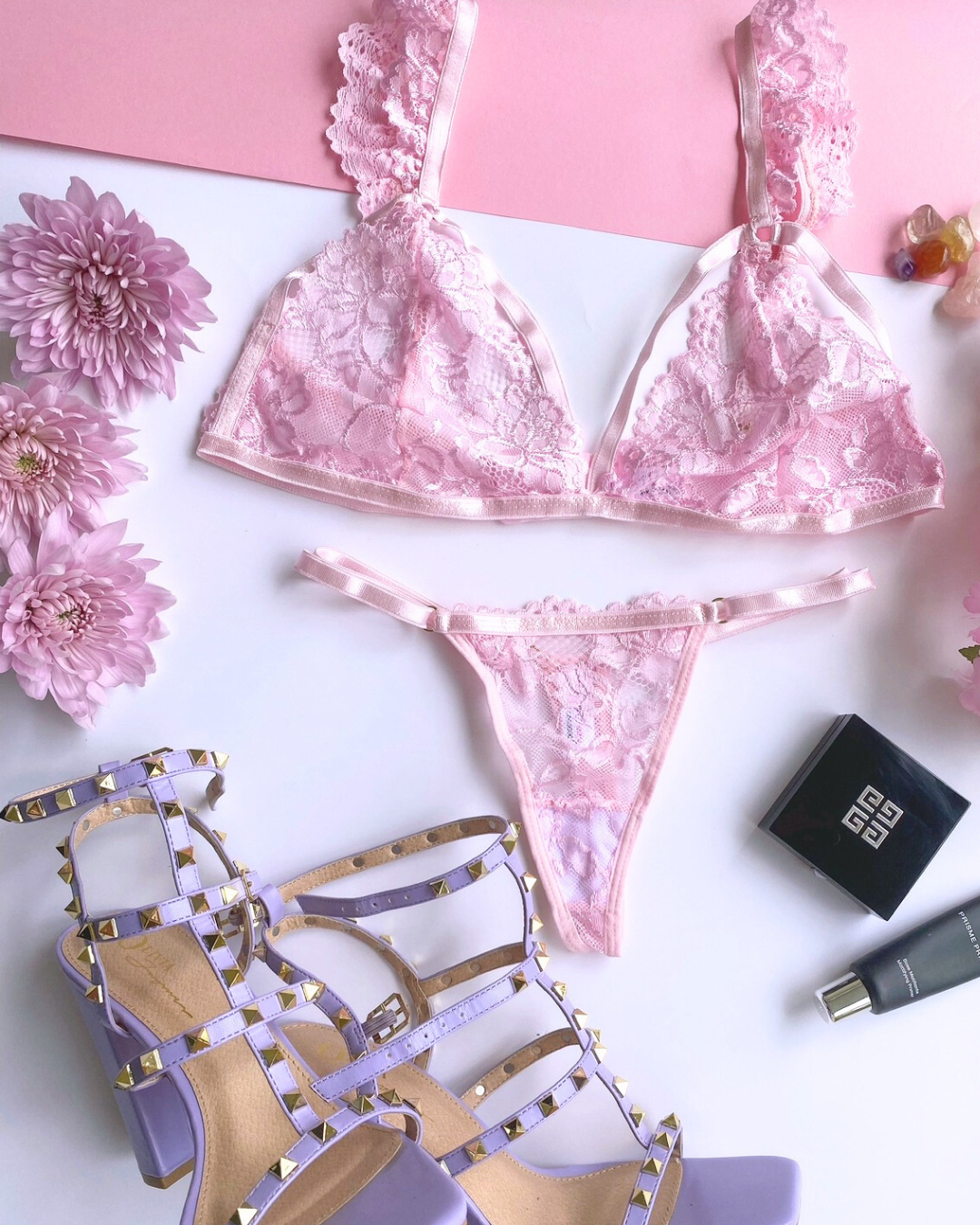 Set de Ropa Interior Ana - Encaje Floral Delicado