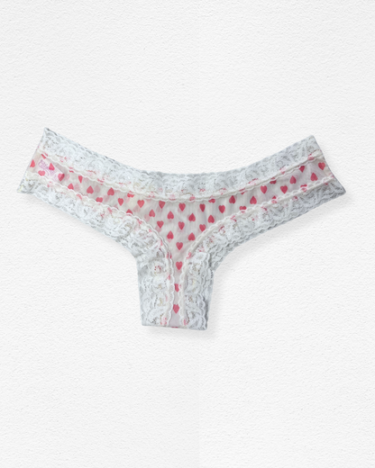 Panty Tanga de Malla con Encaje