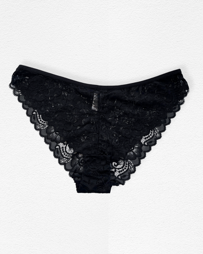 Panty corte de bikini de encaje floral