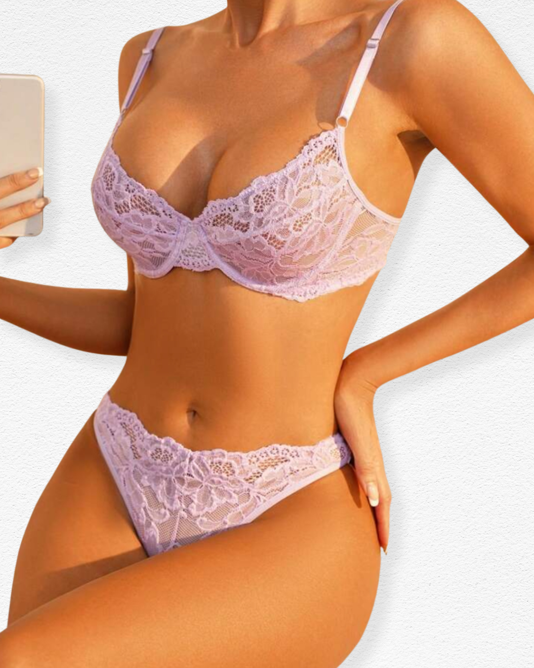 Set de Ropa Interior Liliana - Encaje Lila