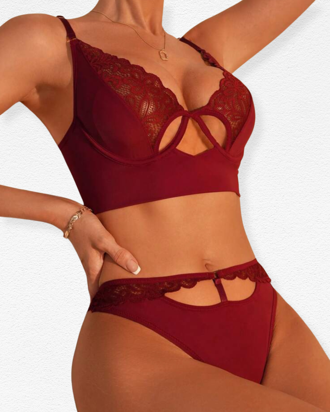 Set de Ropa Interior Dafne - Detalle Cut Out con Encaje