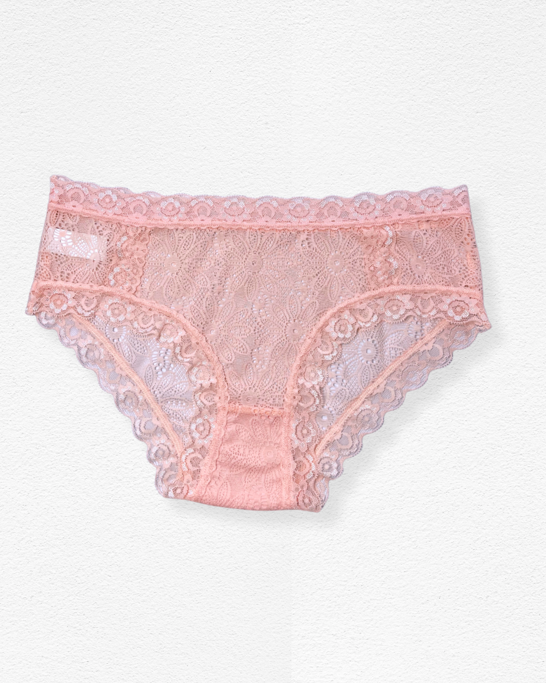 Panty cachetero de encaje floral