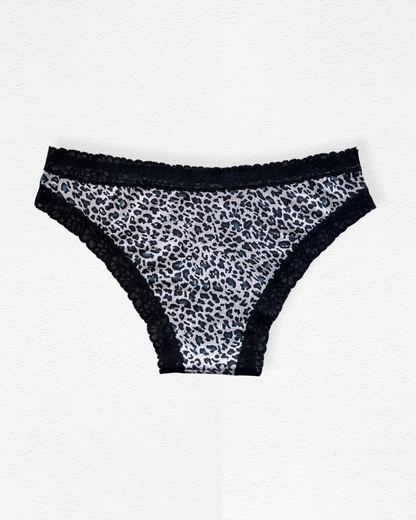 Panty Cachetero con Encaje Animal Print