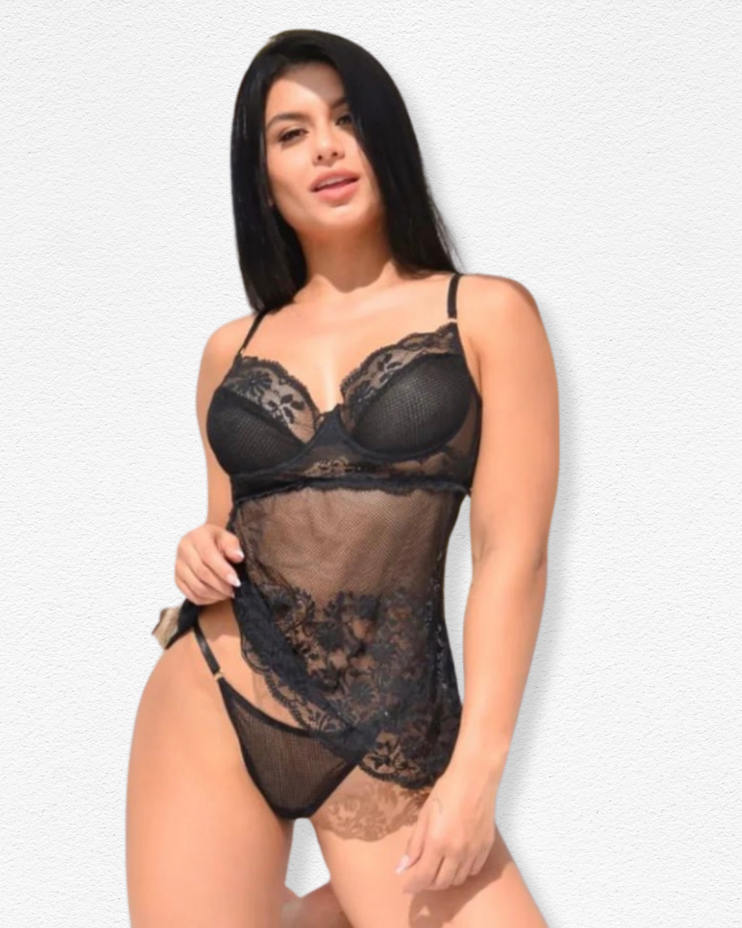 Babydoll Venus - Encaje Negro