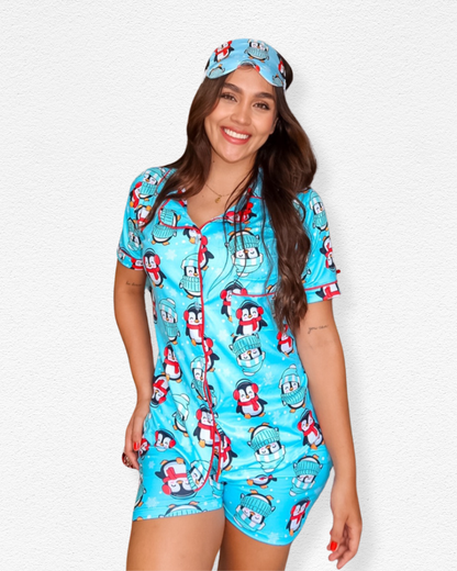 Set de Pijama Celeste Navidad