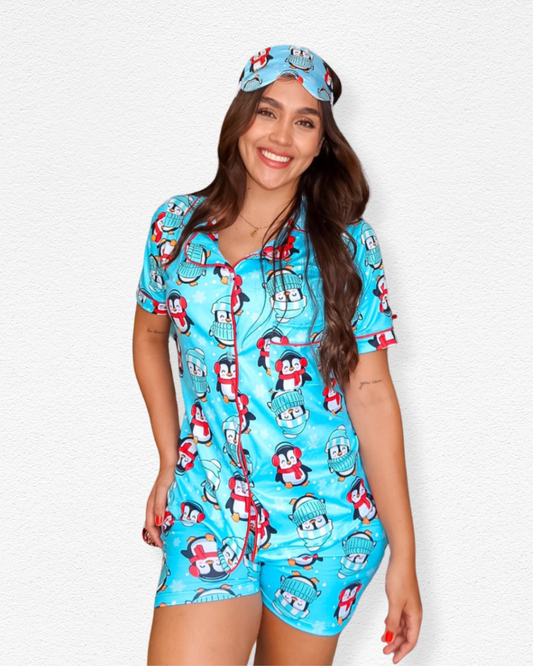 Set de Pijama Celeste Navidad