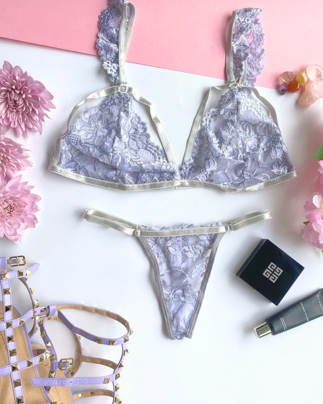 Set de Ropa Interior Ana - Encaje Floral Delicado