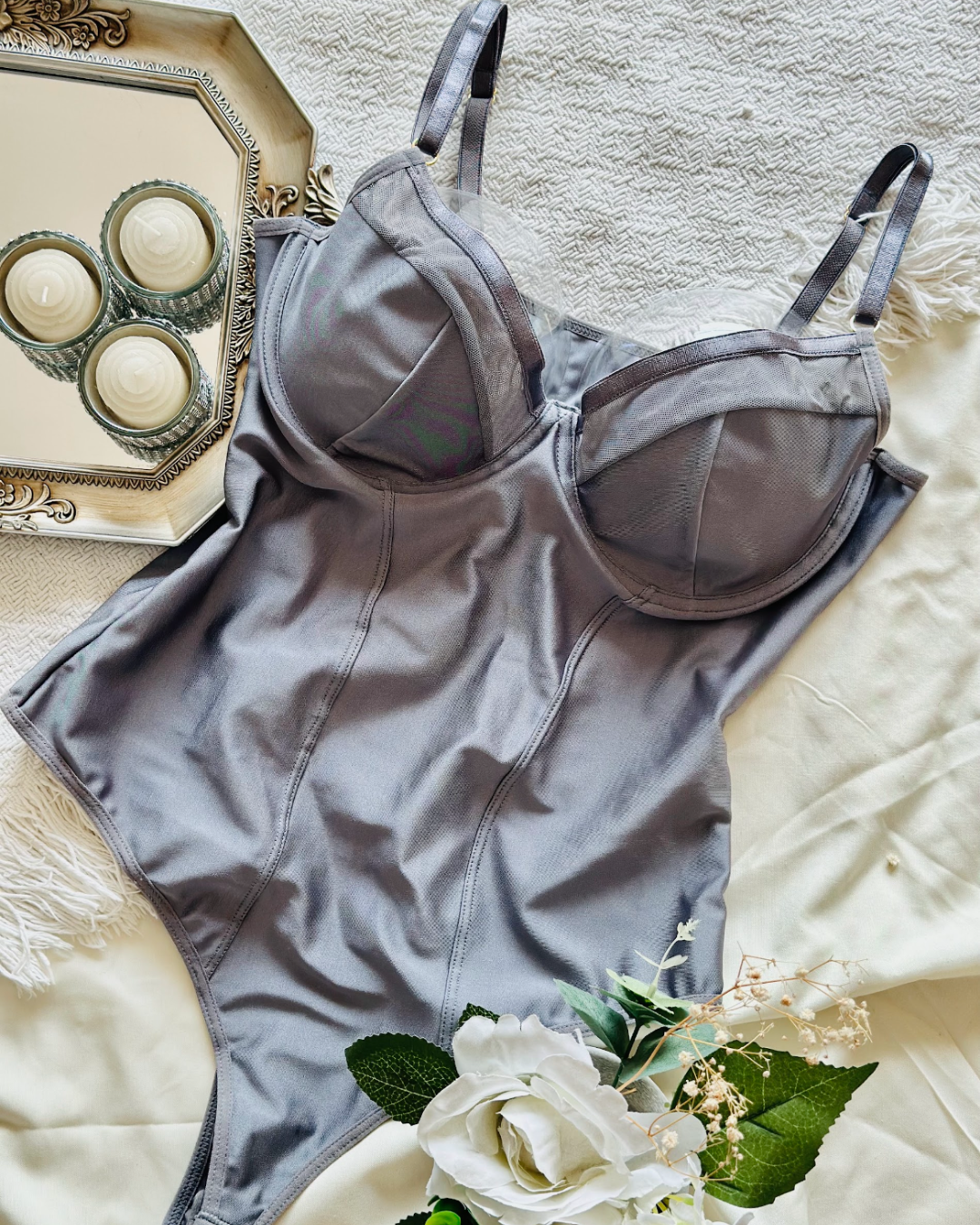 Body Matilda - Satinado Gris