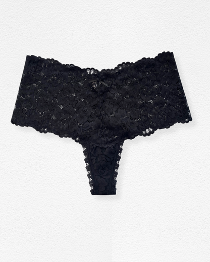 Panty hilo de faja gruesa con encaje